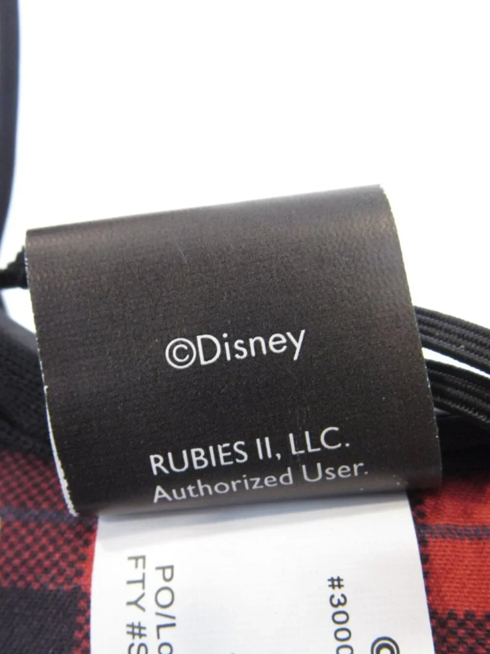 Dog Disney Rubies Pets Buffalo Plaid Minnie Ears Pooch Headpiece Size M/L